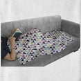 thumbnail image 6 of Geometric Soft Flannel Fleece Blanket, Triangle with Grunge Effect Colorful Paint Dripping Pattern Hipster Mosaic Design, Cozy Plush for Indoor and Outdoor Use, 60" x 80", Multicolor, by Ambesonne, 6 of 6