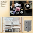 thumbnail image 5 of 2 PCS Vinyl Record Storage Boxes, 13 x 13 x 13 Inches Vinyl Record Storage Organizers for 50 Albums, Records Crate, LP Album Storage Holders, Fabric Storage Boxes with Lids for Moving, 5 of 5