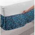 thumbnail image 2 of Doodle Bed Skirt, Flower Bouquets Meadow Essence Blossoming Rural Field Garden Yard, Elastic Bedskirt Dust Ruffle Wrap Around for Bedding Decor, 4 Sizes, Sea Blue and Purple Grey, by Ambesonne, 2 of 2