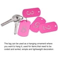 thumbnail image 5 of Uxcell Aluminum Key Tag, Number Tag, Tag with Ring Rectangle for Decoration Rose Red 5Pcs, 5 of 5