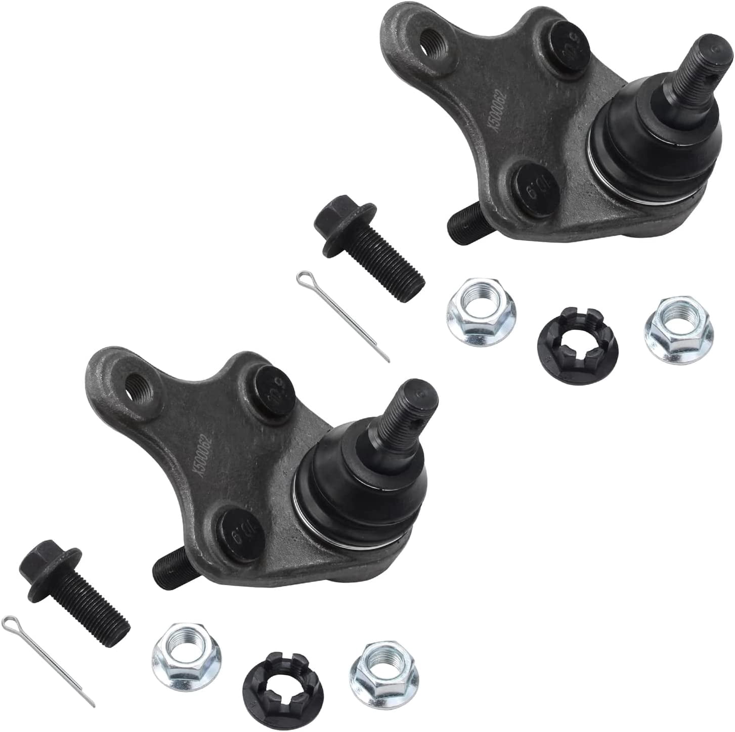 Detroit Axle - Front Lower Ball Joints Inner Outer Tie Rods with Boots Replacement for 2006-2018 Toyota Rav4