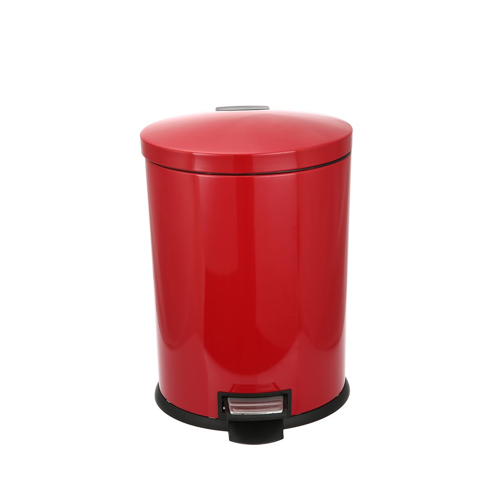Better Homes & Gardens 10.5 gal / 40L Stainless Steel Oval Red Garbage
