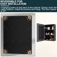 thumbnail image 2 of Caulitar 22 x 16 inch LED Medicine Cabinet with Mirror, Black Aluminum Bathroom Vanity Mirror with Lights, Dimmable & Anti-Fog, Wall Mounted Storage, 2 of 13