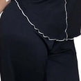 thumbnail image 4 of uublik Pajamas for Women Set 2 Piece Lounge Set Casual Short Sleeve Tops and Pants Loungewear Matching Sleepwear Black, 4 of 5