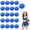 Color+Blue, variant on Cheerleading Pom Poms 18 Pcs with Finger Holes, Cheer Pom Poms for Dance and Sports Events, Cheerleading Poms for Team Spirit and Festivals, Matches