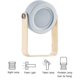 thumbnail image 5 of Led Portable Table Lamp4000mah Rechargeable Battery Lamp With Usb Port, 3-levels Brightness Touch Dimmable Nightstand Lamp, Wireless Night Light For I, 5 of 5