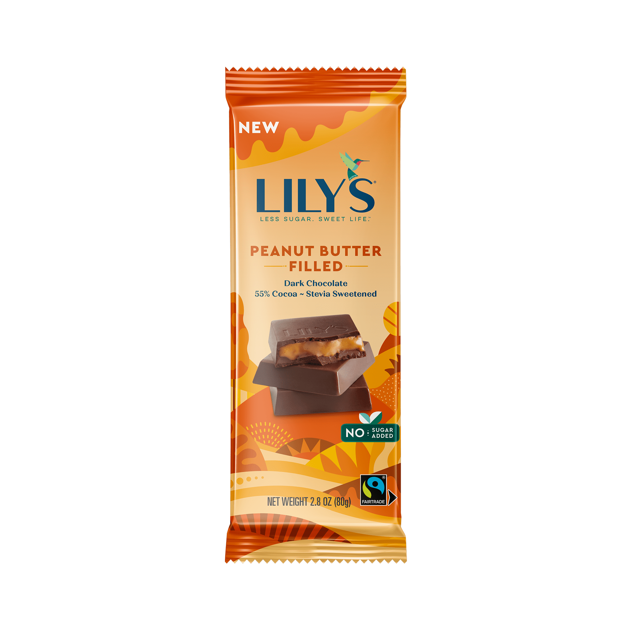 Lily's Peanut Butter Filled Dark Chocolate Bar, 2.8 oz