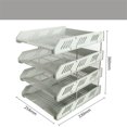 thumbnail image 1 of Étagère à Fichiers à Quatre Niveaux Plateau de Rangement en Plastique 4 Compartiments Gris, 1 of 6