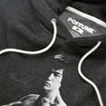 thumbnail image 2 of Bruce Lee Stance Unisex Adult Slim Fit Pull-Over Heather Hoodie, Charcoal, X-Large, 2 of 5