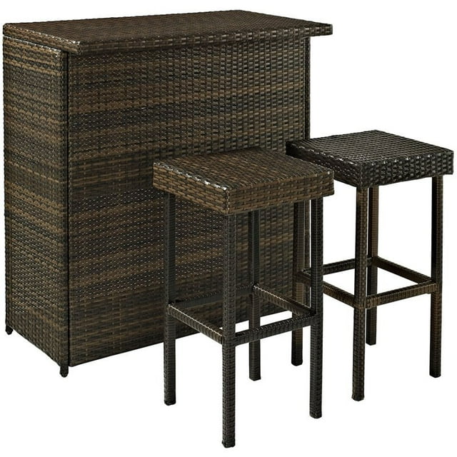 Bowery Hill Ensemble de Pub en Osier 3 Pcs