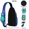 thumbnail image 3 of Outer Space Starry Night Sling Backpack, Galaxy Planet Rocket Crossbody Daypack, Cute Moon Astronaut Travel Bag, 3 of 5
