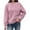 Pink, variant on biudgviw Womens Fashion Sweatshirt Soft Stretch Crewneck Solid Oversized Hooded Sweatshirt Warm Long Sleeve Pullovers