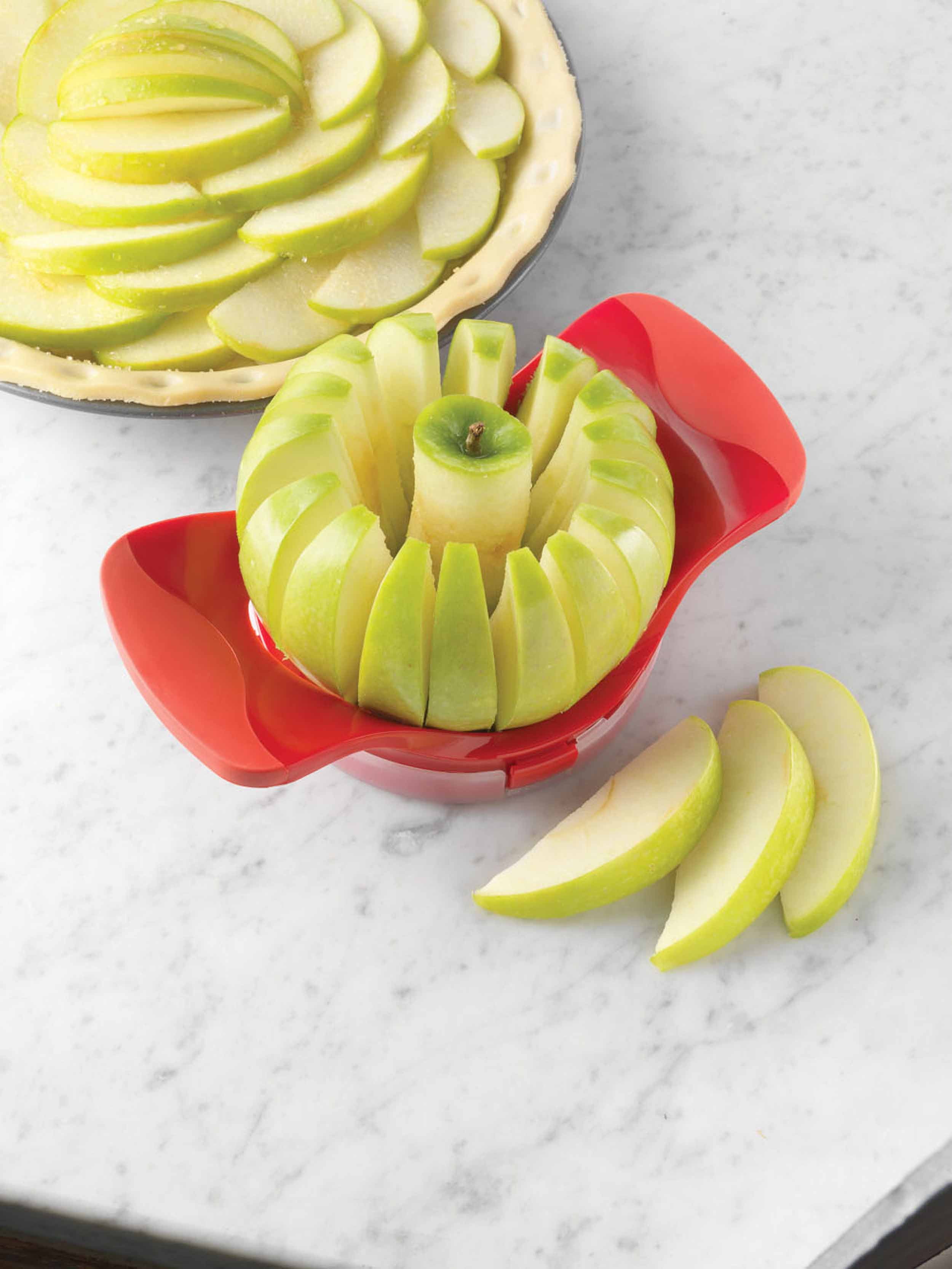 Amco DialASlice Stainless Steel Blade Apple Slicer In Red Walmart