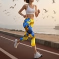 thumbnail image 4 of Tnhcen Women's Yoga Pants Active Wear Stretchy Workout Leggings High Waisted 7/8 Length Spandex Print Plus Size Workout Clothes for Women S-3XL, 4 of 8