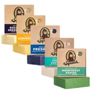 Dr. Squatch All Natural OIF8Bar Soap for Men, Bar Variety Pack - Men's Natural Bar Soap - Rainforest Rapids, Coconut Castaway, Fresh Falls, Summer Citrus, and Eucalyptus Greek Yogurt - Soap Gift