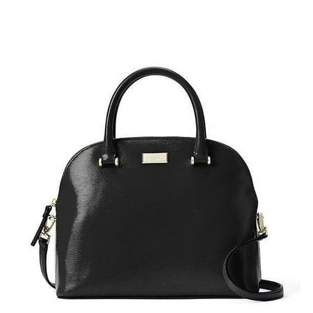 NEW KATE SPADE WKRU4701 CARLI BIXBY PLACE BLACK PATENT LEATHER SATCHEL HAND BAG