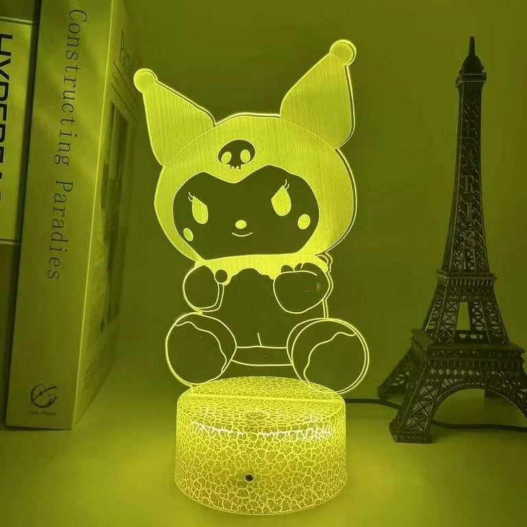 Kuromi Kawaii Teen Neon LED Night Light - Smart Touch Lamp with 16
