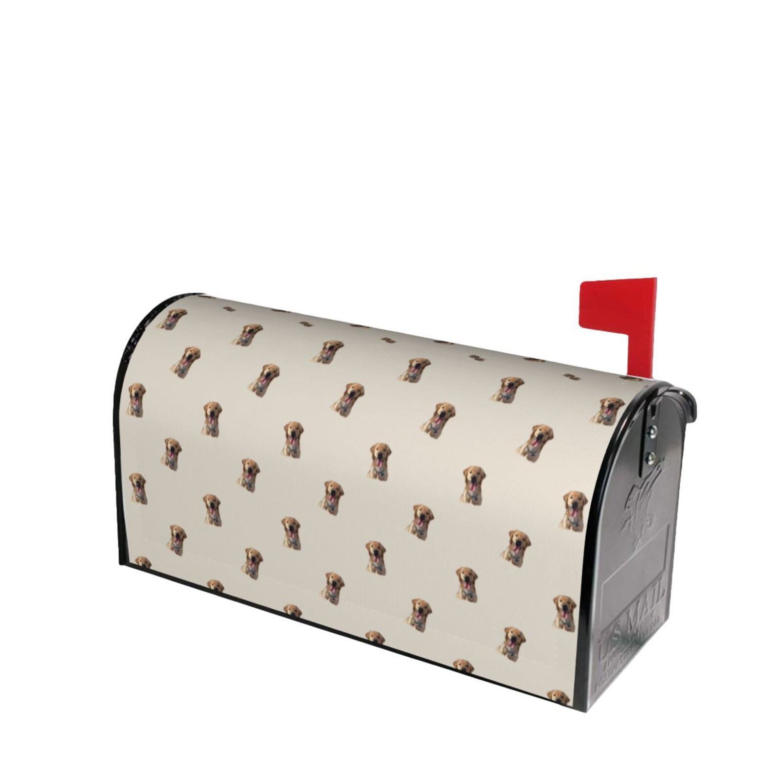 Xecao Labrador Retriever Dog for Mailbox Cover with Magnetic Strips, Waterproof and Sunscreen, Adds a Decorative Touch to Your Garden Yard.