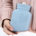 thumbnail image 2 of Bolsa térmica azul para calentar manos y pies, para uso en la oficina o en el hogar, botella de agua caliente portátil para llenar y usar, 2 of 8