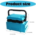 thumbnail image 5 of YIGSECU Multilayer Fishing Storage Box Reinforced Lures Baits Hook Tackle Tool Container with Handle Case Organizers for Fishing, 5 of 11