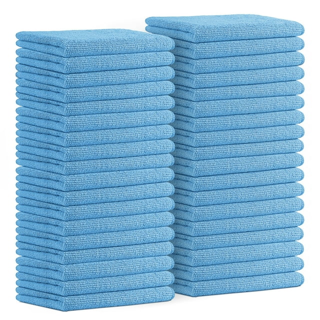 Paños de limpieza de microfibra Avalon, paquete de 36 unidades, 40 x 40 cm, color azul