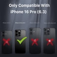 thumbnail image 3 of Funda Case MYBAT Maverick Mag clip para iPhone 16 PRO - Negra con mica, 3 of 10