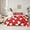 Red White, variant on Feelyou Cute Love Heart Twin Bedding Sets 7-Piece for Teen, Romantic Cartoon Bedding Comforter Set, Red White Graffiti Lines Reversible Sheet Sets, Breathable Home Decor