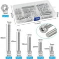 thumbnail image 4 of BUZIFU 110 Pcs M5 Nuts and Bolts Set 55 Pcs Stainless Steel M5 Cap Head Bolts 10/20/30/40/55 mm Small Hex Bolts and Nuts Hexagon Socket Cap Screw Bolt Nuts Assorted Bolts Kit with Storage Box, 4 of 8