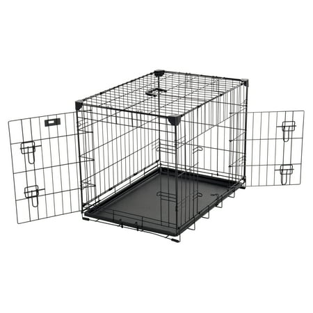 American Kennel Club 2 Door Dog Crate, Black, Small, 24