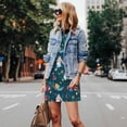 thumbnail image 4 of Fotbe Garden Gnomes In Flower Vestido de Verano sin Mangas para Mujer – Vestido Midi Línea A, Estilo Camiseta Floral, Vestido Playero Casual y Fluido, 4 of 7