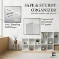 thumbnail image 5 of CAPHAUS Sturdy Room 11-Inch Cube Storage Organizer Shelf, with Thick Exterior Edge, Storage Shelf Divider w/Back, Bookcase, 6-Cube / 8-Cube / 9-Cube, Colors Available in Rustic Grey Oak and White, 5 of 9
