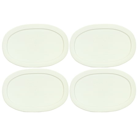 Corningware Replacement Lid F-15-PC 15oz French White Plastic Oblong Cover 4-Pack for Corningware Casserole Dish (Sold Separately)