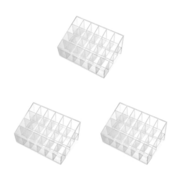 Langgg White Convenient And Practical Makeup Organizer Storage For Travel Multiple Compartments Waterproof Cosmetic Organizer 24 grid small size 3Set