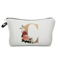 thumbnail image 2 of Penkiiy Small Letter Comestic Travel Bags for Women Alphabet with Flower Makeup Bag Portable Travel Stuff Bag Zipper Toiletry Pouch Personalized Gifts for Women, 2 of 3