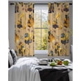 thumbnail image 3 of Construction Truck Sheer Curtains 54 Inch Length 2 Panels Set for Living Room/Bedroom, Cartoon Grips and Bulldozers Turmeric Kitchen Curtains Grommet Semi-Sheer Curtains Window Treatments 42"x54"x2, 3 of 7