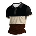 thumbnail image 2 of Trgacdwlo S-4XL Golf Polo Shirts for Men Color Block Breathable Shirts for Men Short Sleeve Summer Quick Dry Sun Protection Polo T Shirts for Men, 2 of 4