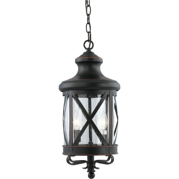 Volume Lighting 3-Light Indoor/Outdoor Black Copper Aluminum Pendant