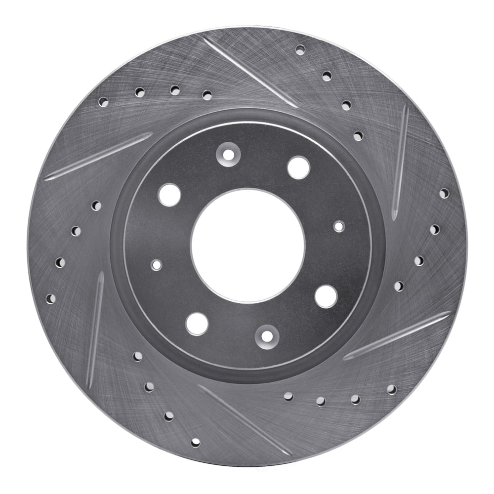 Dynamic Friction Company 631-21007R DFC Brake Rotor - Drilled And Slotted - Silver