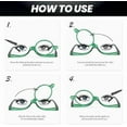 thumbnail image 2 of Makeup Reading Glasses for Women Round One Eye Rotating Magnifying Cosmetic Readers Make Up Eyeglasses 3.5, Red, 2 of 9