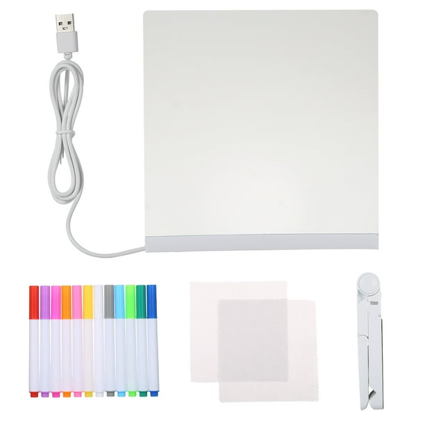 Tablero de mensajes LED Juego de tabletas 5.9 '' * 5.9 '' Señal de iluminación de dibujo de escritu CACAGOO Kit de tablero de mensajes