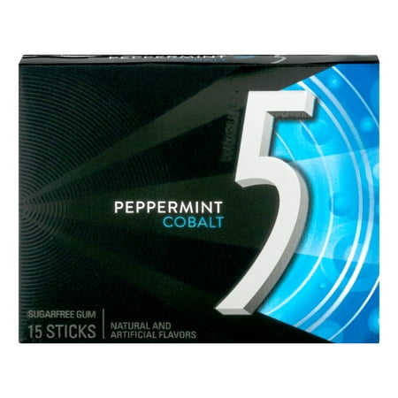 5 Sugarfree Gum Sticks Peppermint Cobalt - 15 CT - Walmart.com