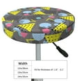 thumbnail image 4 of Fotbe Geometric Stool Covers Round,Waterproof Round Bar Stool Covers Bar Chair Covers Washable Stool Cushion Slipcover for 12-14 Inch Chair-14 inch, 4 of 7