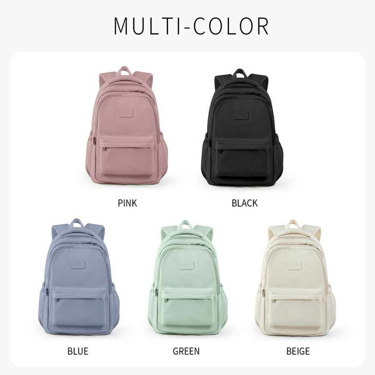 Water Resistant School Backpack Lightweight Fits 14 Inch Laptop Suitable for College Travel Walmart