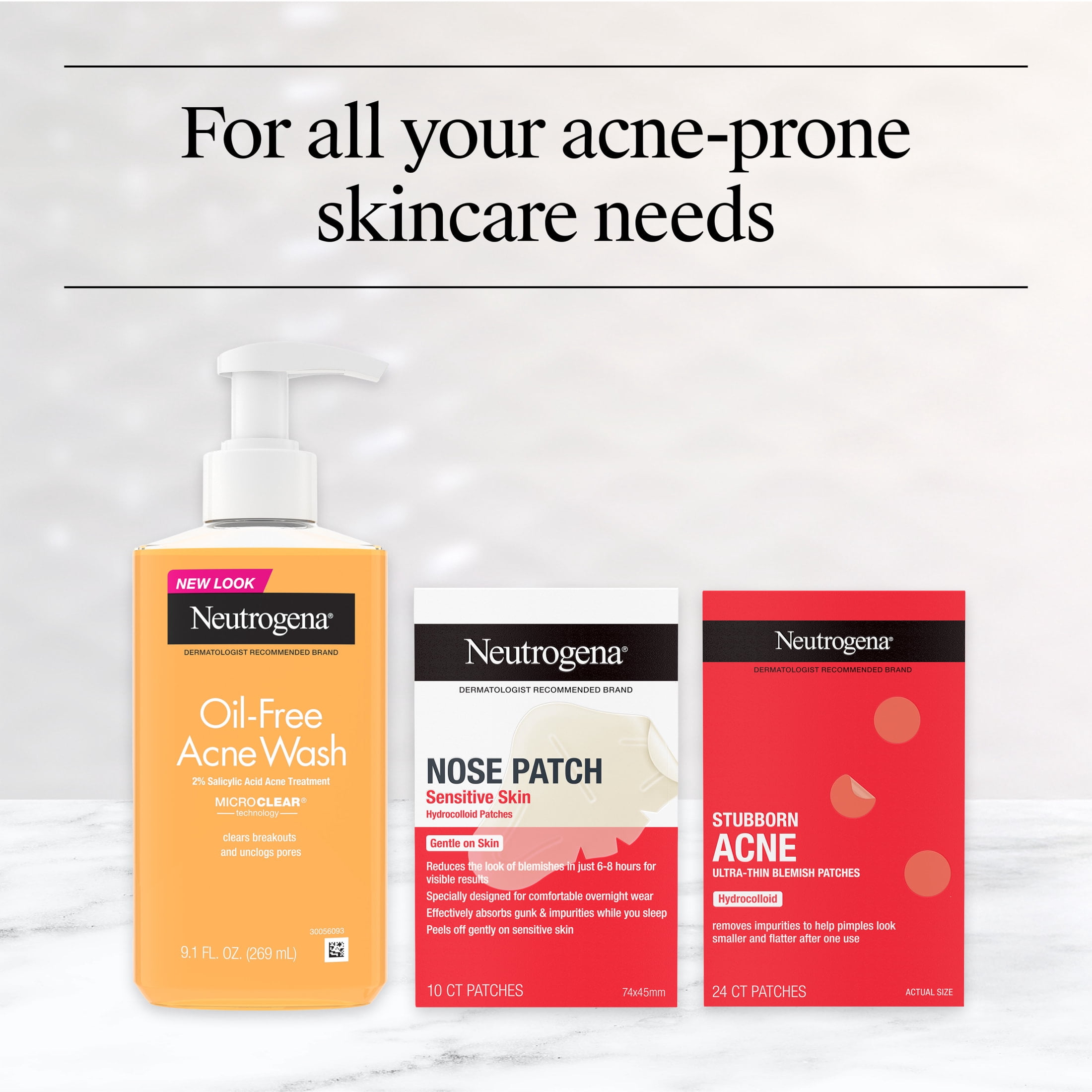 Neutrogena Oil-Free Acne Face Wash, Salicylic Acid Facial Cleanser & Acne Treatment, 16 fl oz