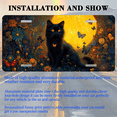 thumbnail image 3 of 1 Pcs 2D Flat License Plate Covers & Frames, Black Cat For Decorative Front, Waterproof For Decoration Aluminum License Plate Covers & Frames Cover For Men Women, 12" X 6", 3 of 7