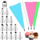 thumbnail image 2 of Juego de 16 piezas de boquillas para manga pastelera, utensilios para hornear, herramientas para hacer crema para pasteles, utensilios para hornear multifuncionales hechos a mano, 2 of 5