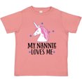 thumbnail image 3 of Inktastic Nannie Loves Me Unicorn Granddaughter Girls Toddler T-Shirt, 3 of 5