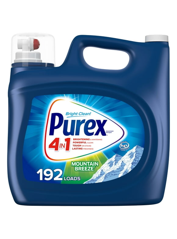 Purex Liquid Laundry Detergent, Mountain Breeze, 250 Ounce, 192 Loads