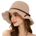 thumbnail image 2 of Levmjia Women Fisherman Hat Breathable Straw Bow Lightweight Sun Hat For Beach Travel Gardening Daily Commute Outdoor Casual Leisure Summer UV Protection, 2 of 7