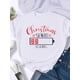 thumbnail image 1 of Camiseta con estampado de feliz navidad para mujer, ropa de vacaciones de los años 90, camisetas de año nuevo, camiseta gráfica, regalo de tendencia, 2025, 1 of 5
